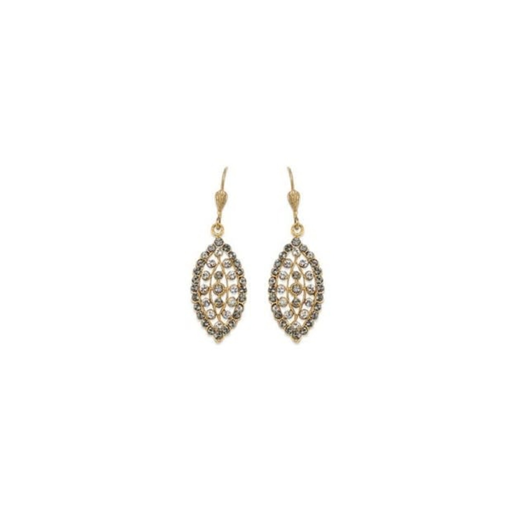 Lillian Crystal/Black Diamond Earrings