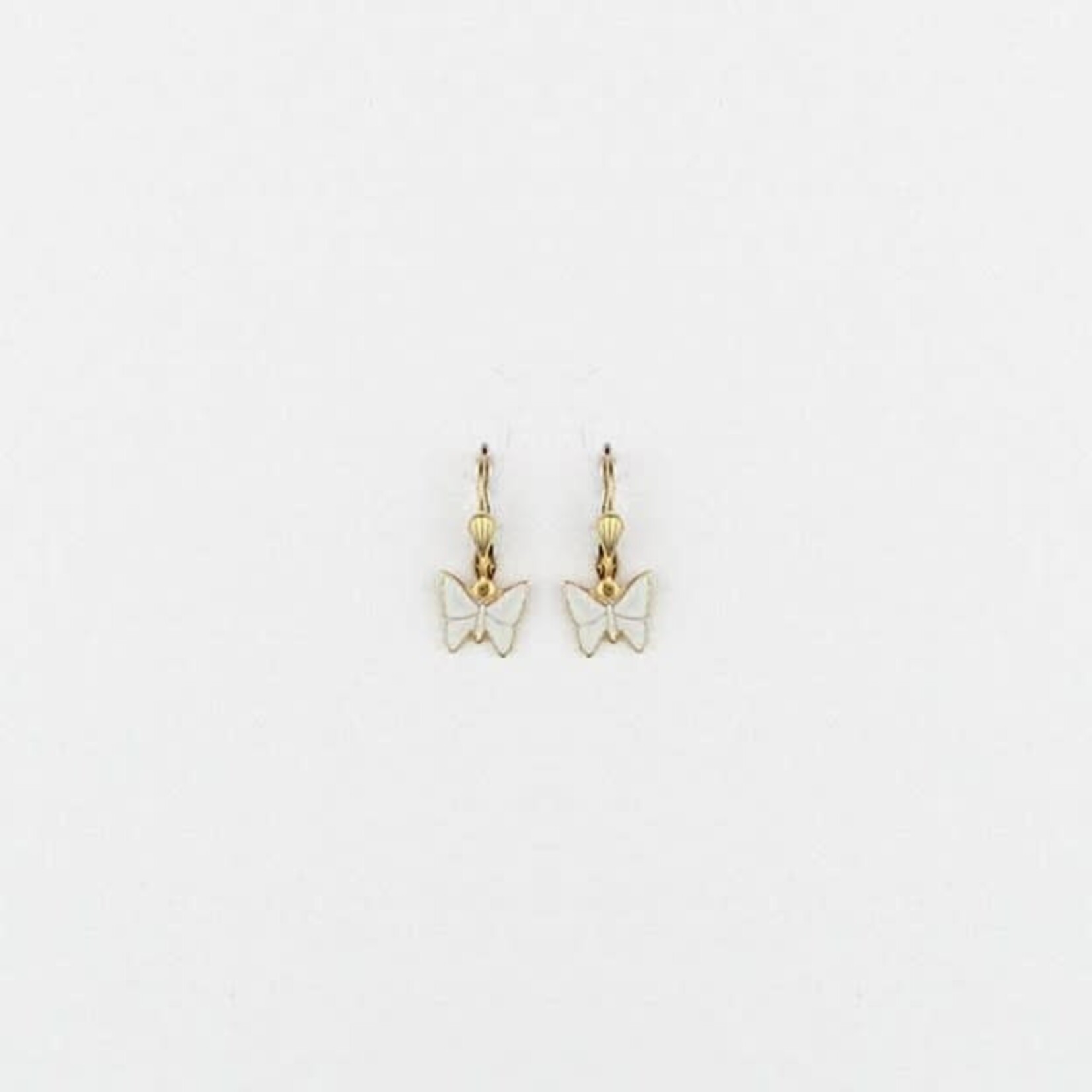 Papillon Earrings in White