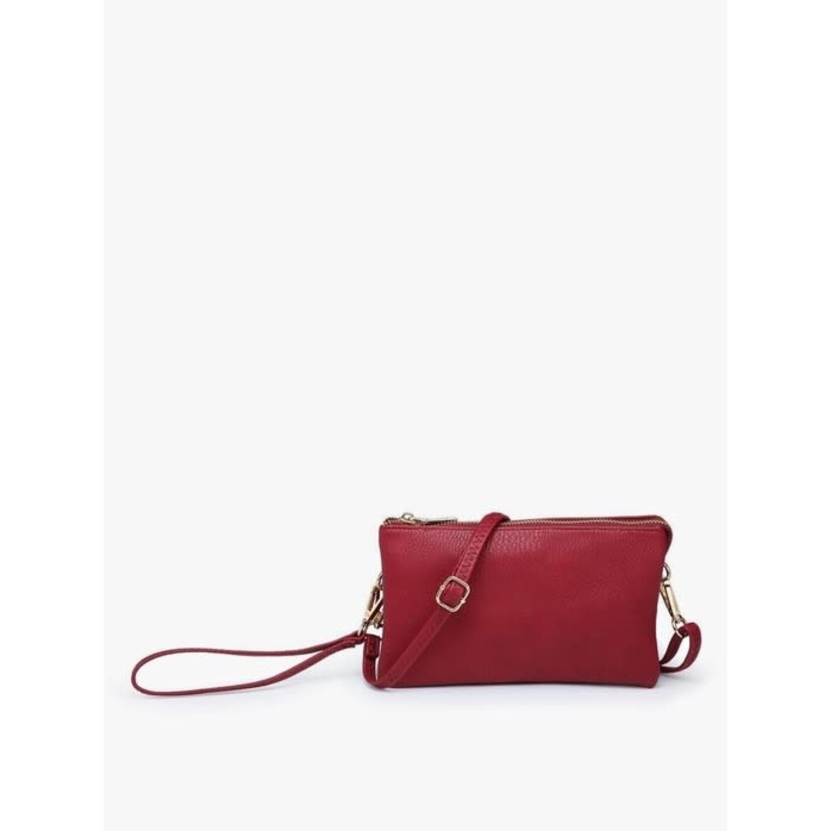 Jen & Co Riley Vegan Leather Double-Sided Wristlet/Crossbody - Wine (WN)