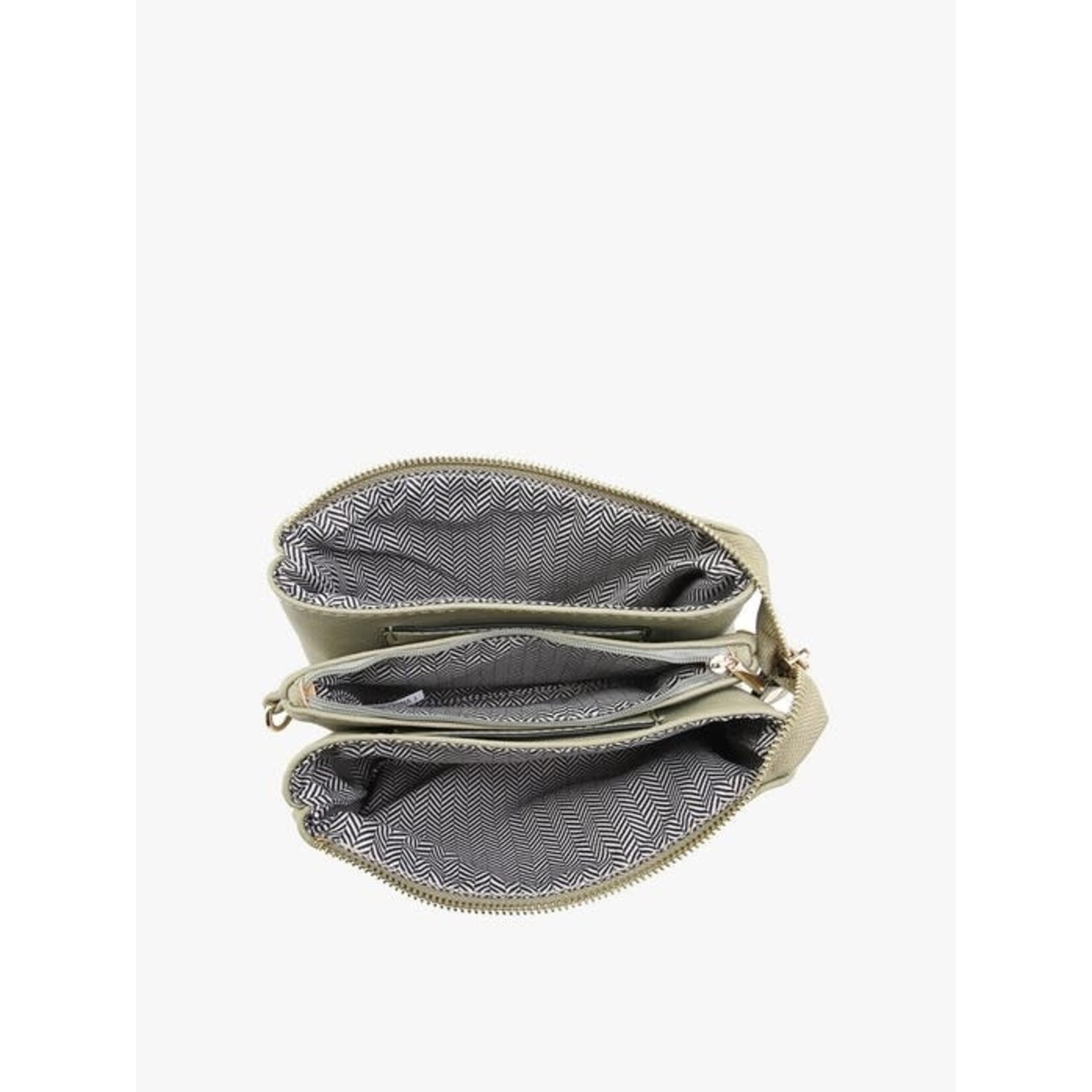 Jen & Co Riley Vegan Leather Double-Sided Wristlet/Crossbody - Wine (WN)