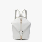 Jen & Co Linnette Foldover Clasp Backpack w/ Zip Compartment in White