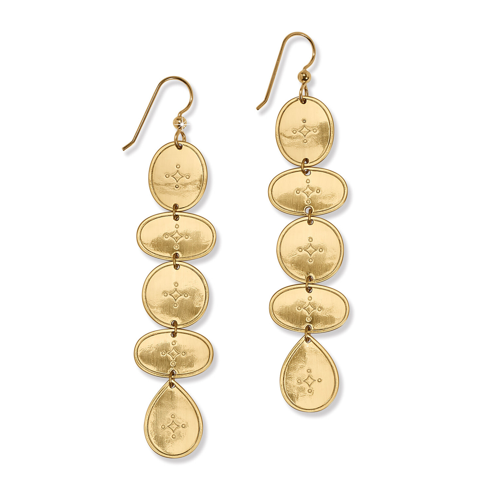 Brighton Palm Canyon Long French Wire Earrings - Gold
