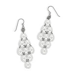 Brighton Palm Canyon Teardrop French Wire Earrings - Silver