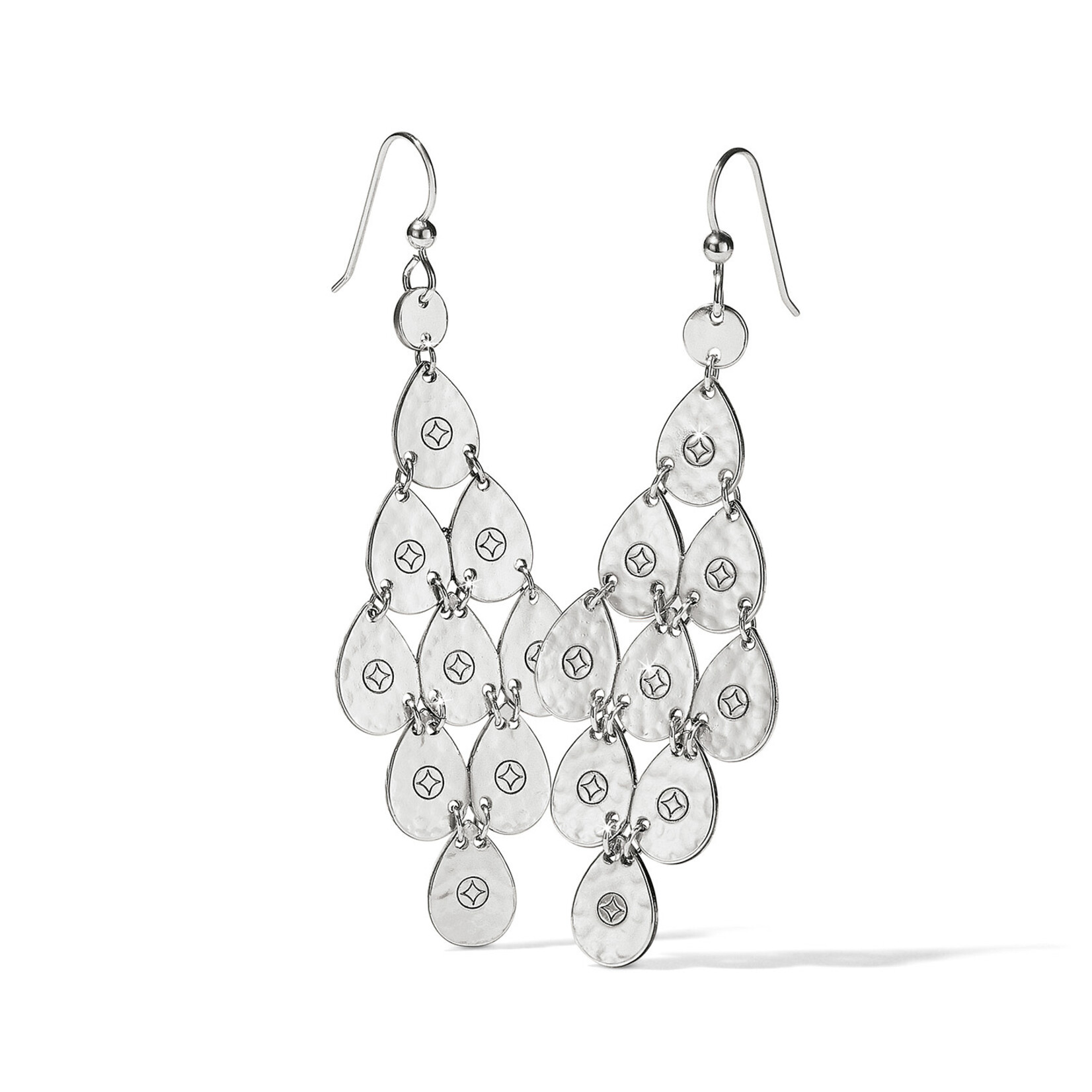 Brighton Palm Canyon Teardrop French Wire Earrings - Silver