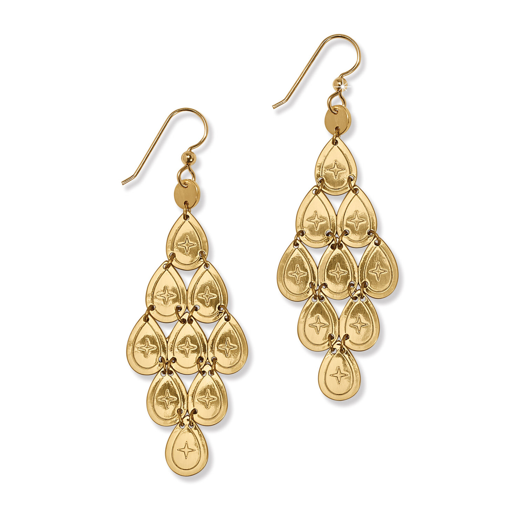 Brighton Palm Canyon Teardrop French Wire Earrings - Gold