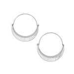 Brighton Palm Canyon Large Hoop Earrings - Silver