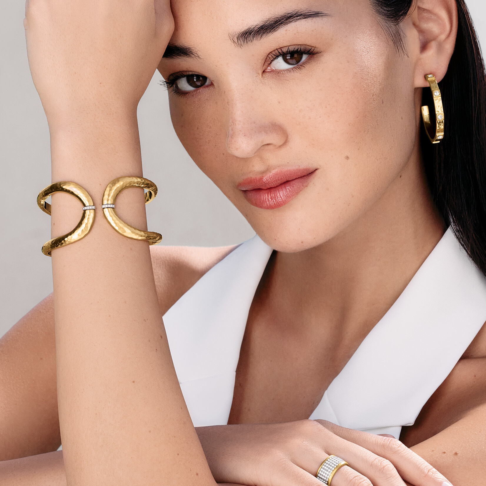 Brighton Meridian Geo Open Hinged Bangle
