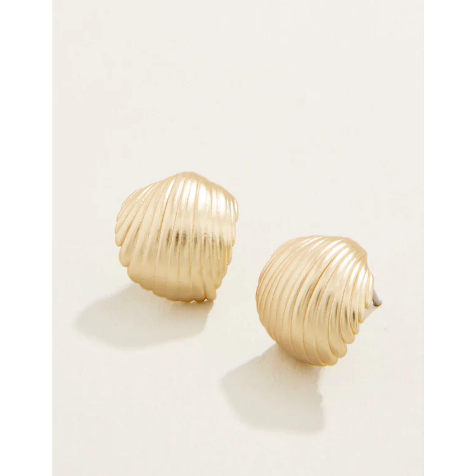 Spartina Shell Hoop Earrings Gold