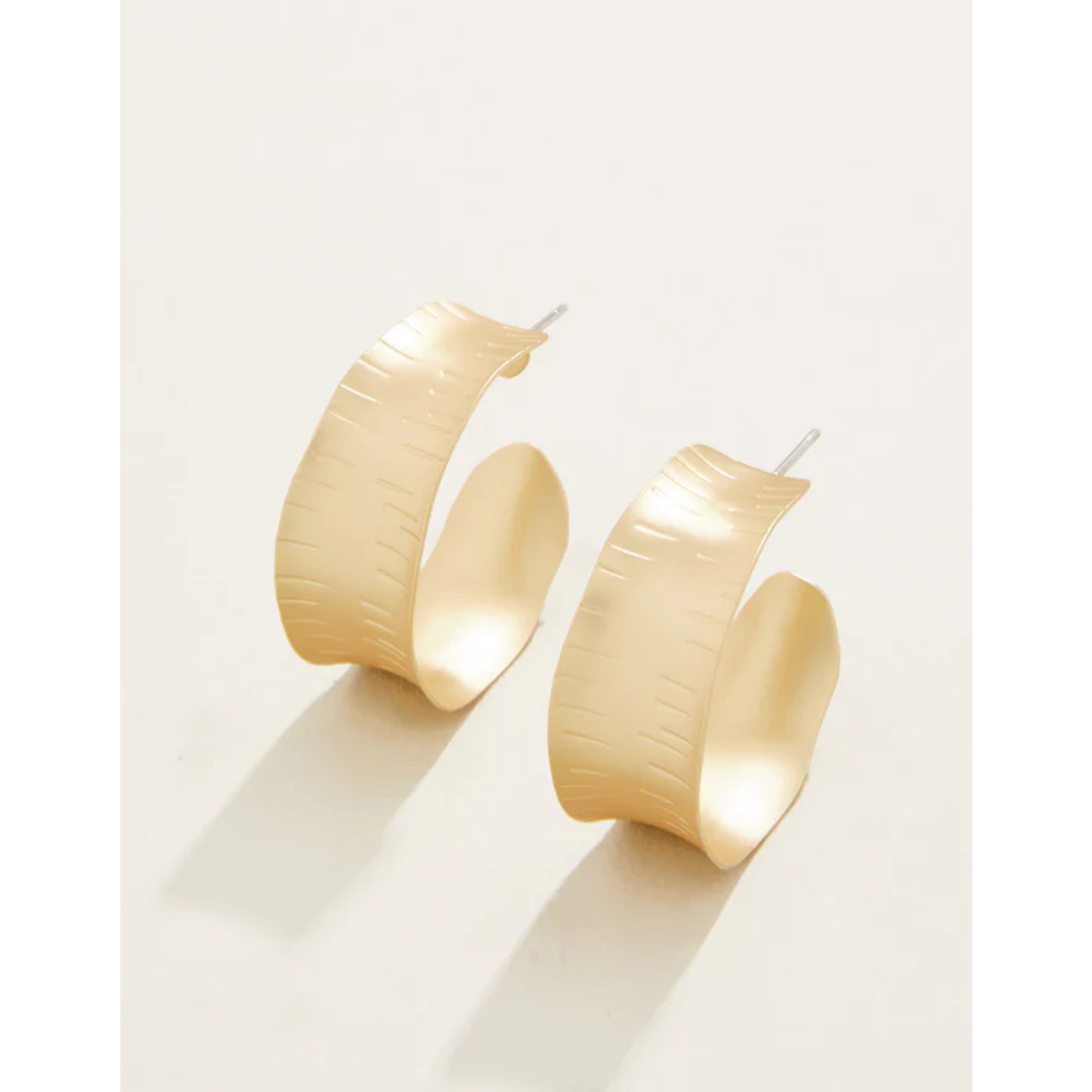 Spartina Queenie Midi Hoop Earrings Gold