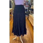 Dress Addict Tiered Black Crinkle Skirt