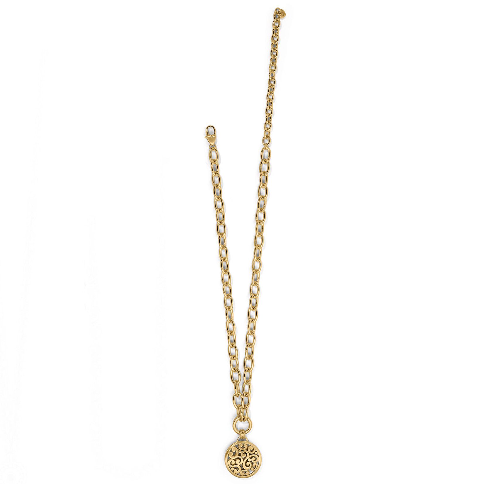 Brighton Contempo Medallion Gold Charm Necklace