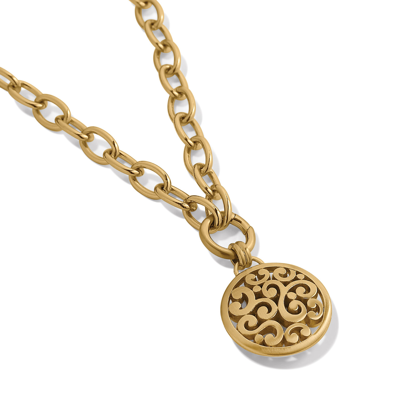 Brighton Contempo Medallion Gold Charm Necklace