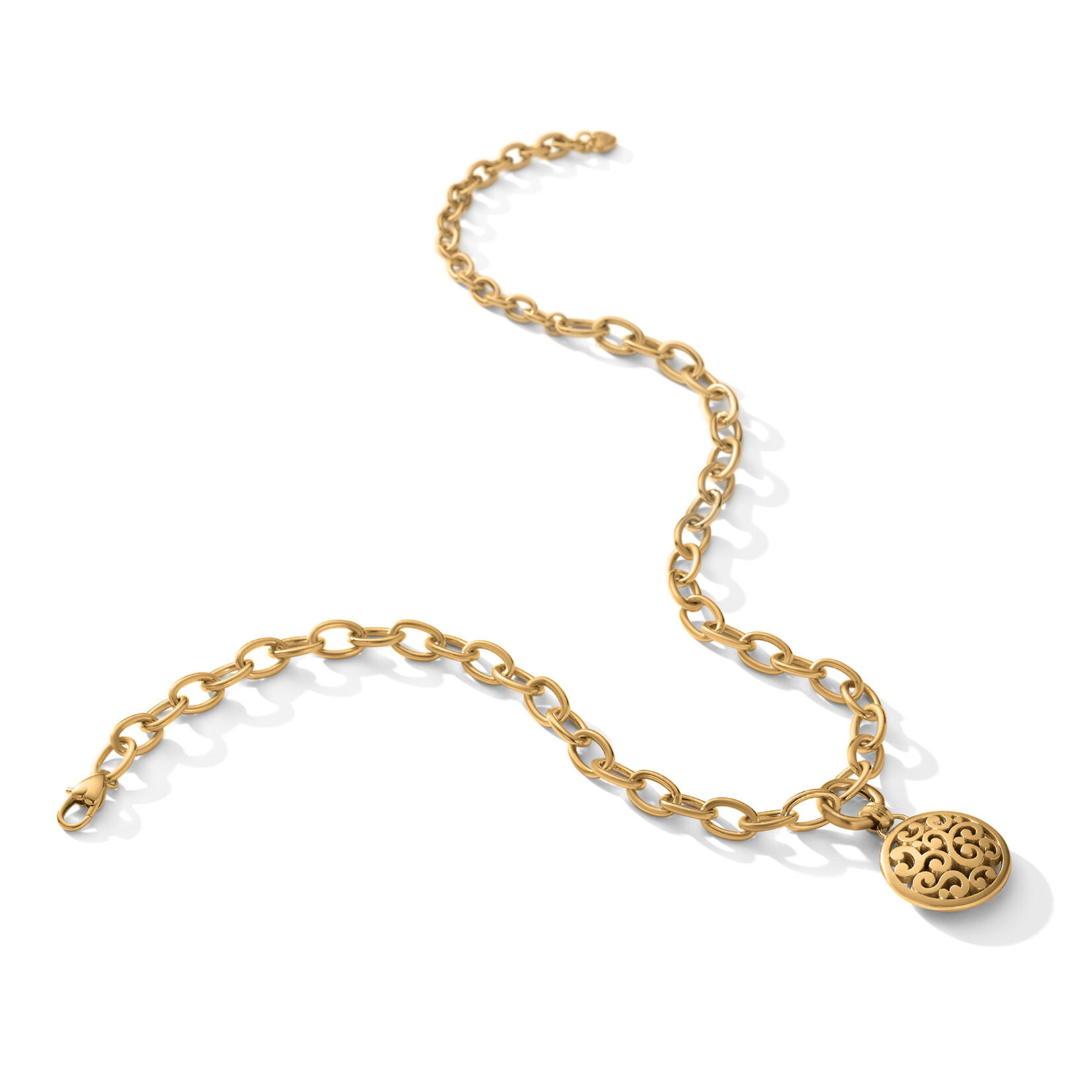 Brighton Contempo Medallion Gold Charm Necklace