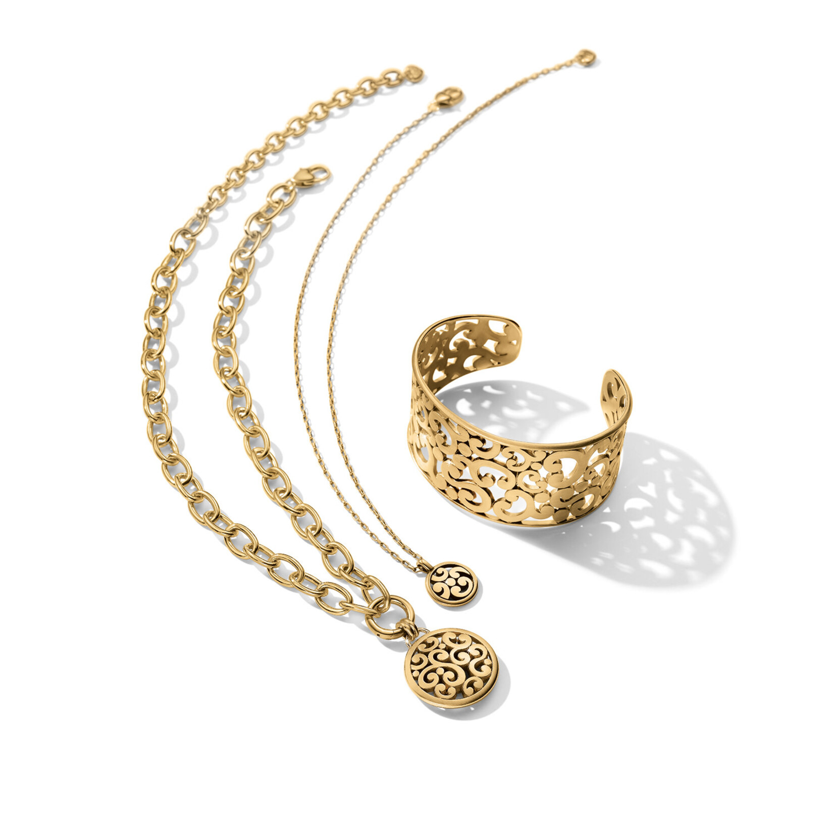 Brighton Contempo Medallion Gold Charm Necklace