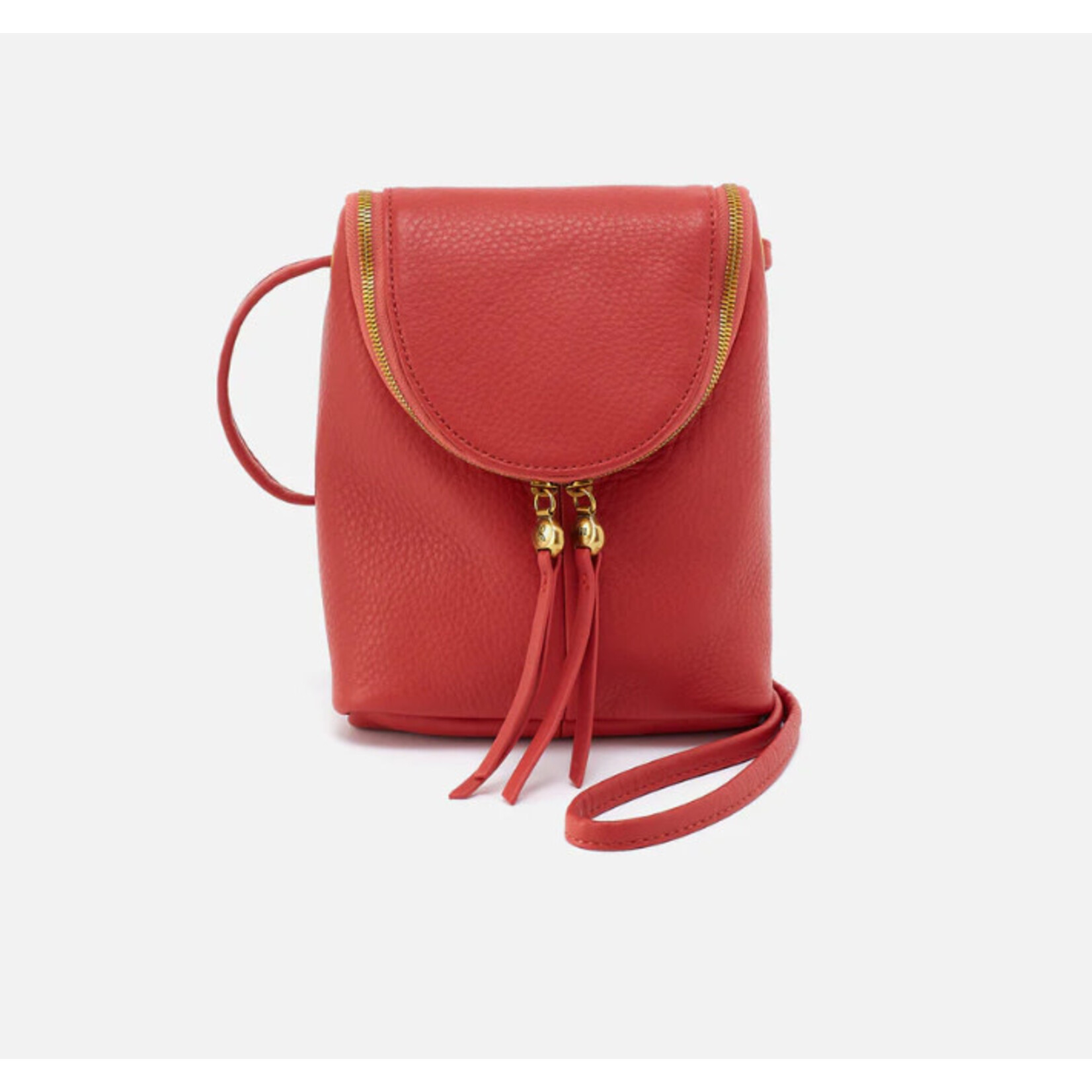 HOBO Fern Crossbody - Pebbled Leather in Red Clay