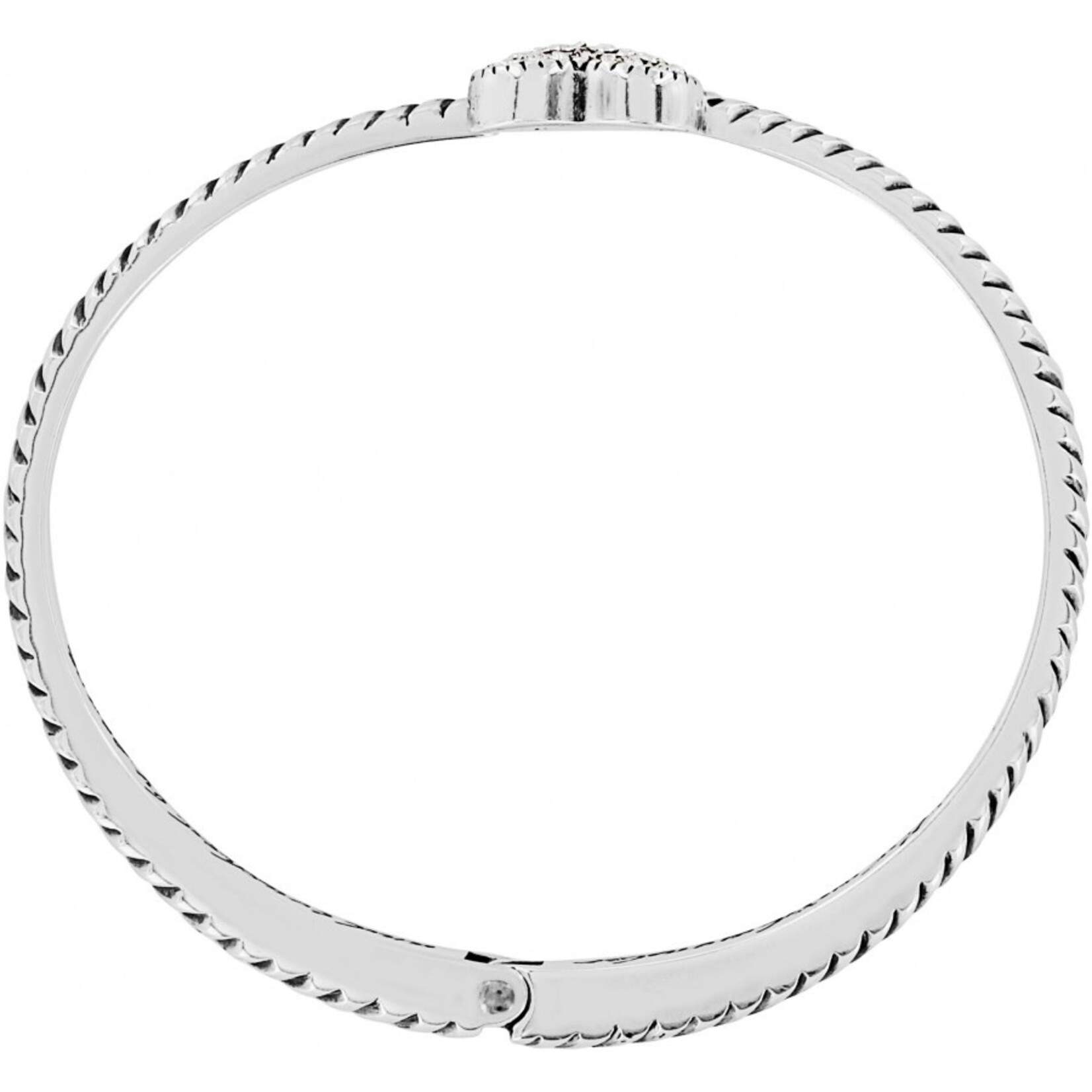 Brighton Celestia Heart Hinged Bangle Silver