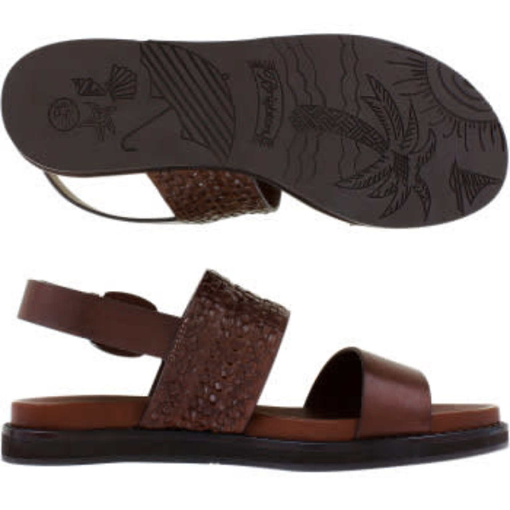 Brighton Hana Caramel Leather Sandal Size 9