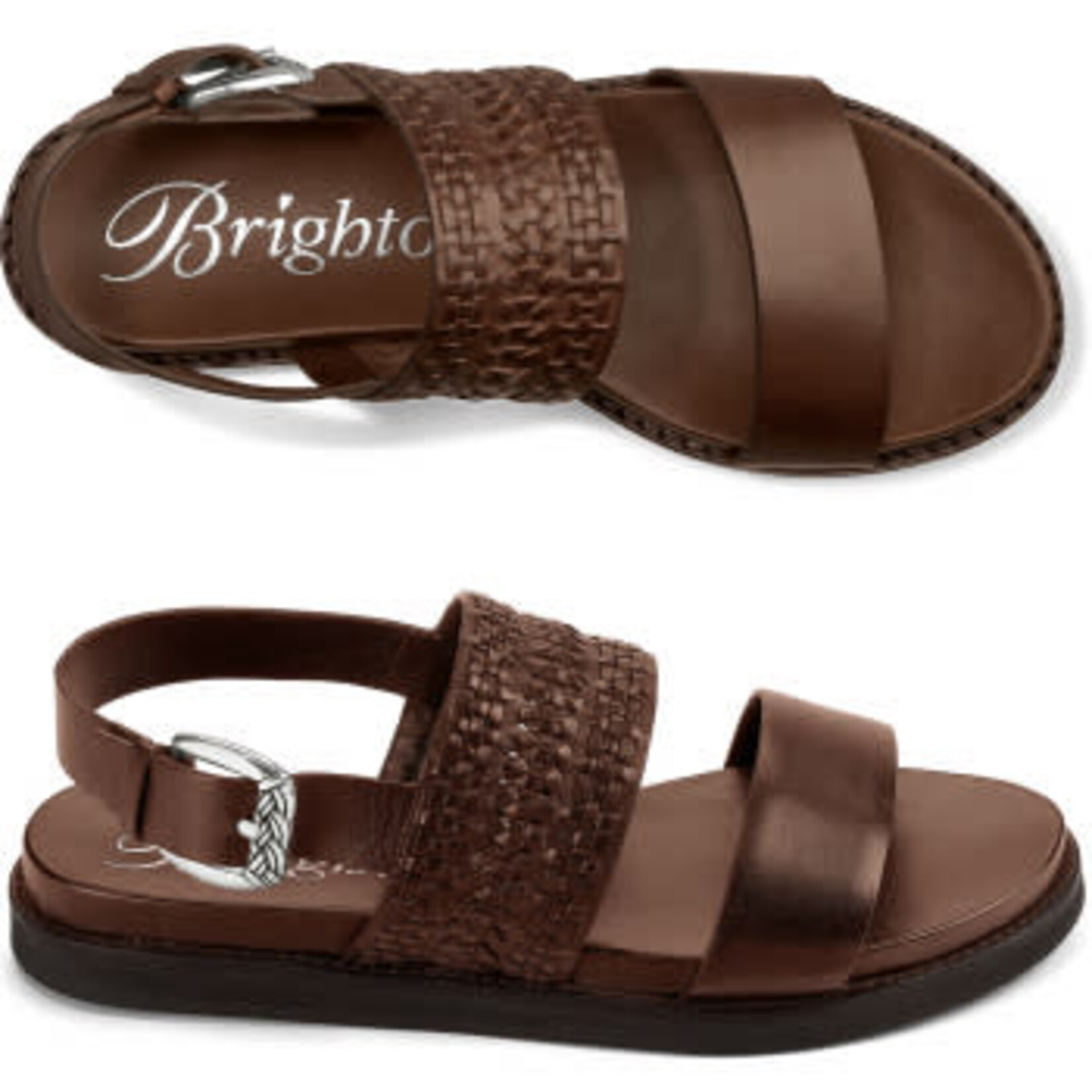 Brighton Hana Caramel Leather Sandal Size 9