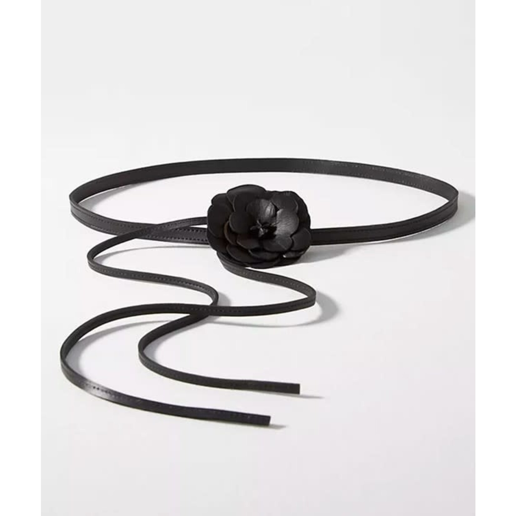 ADA Flower Tie Belt - Black - OS