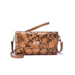 Mellow World Sarita Embossed Floral Crossbody in Cognac