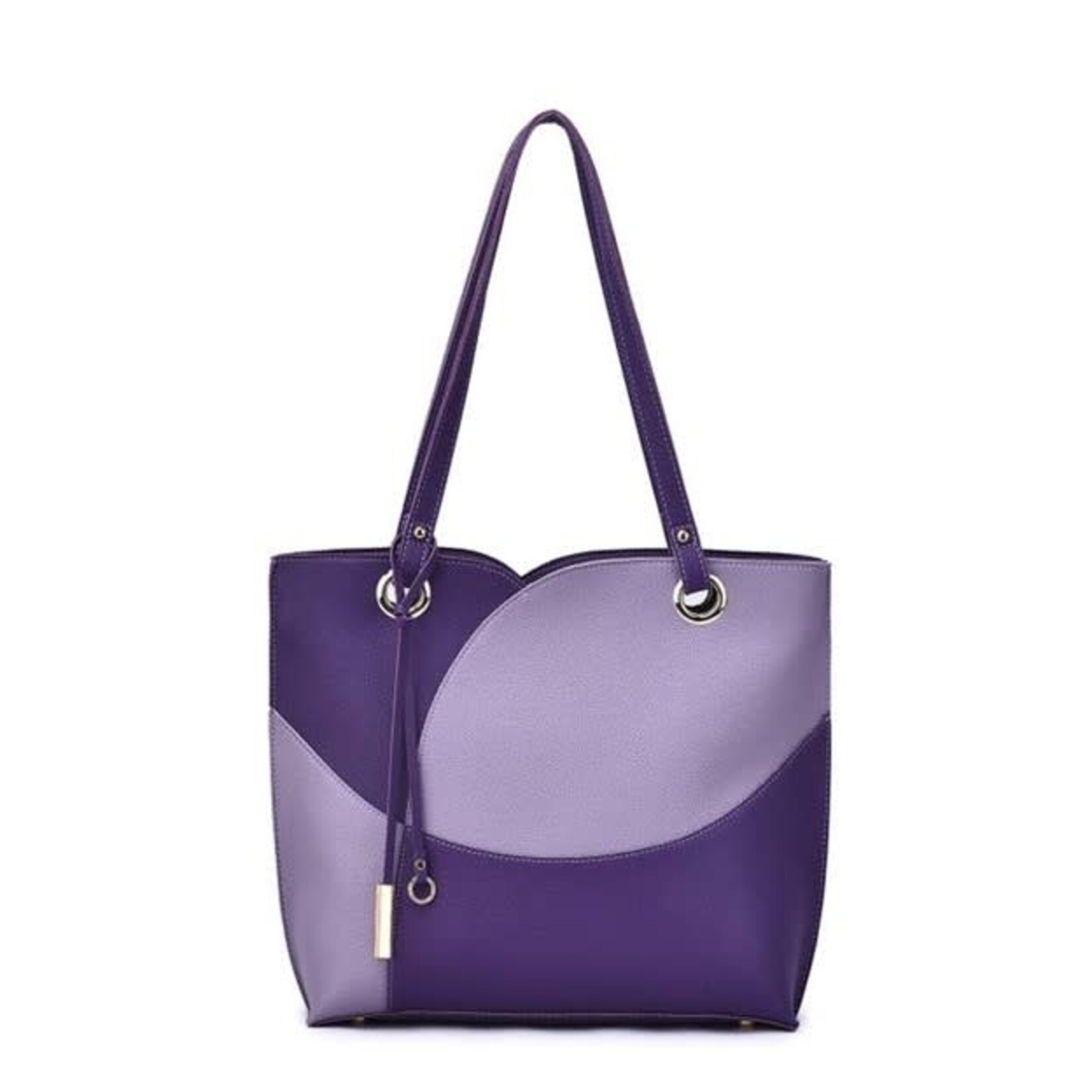 Mellow World Itzel Color Block Tote in Purple