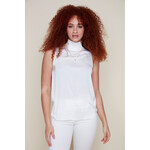Turtle Neck Tank Blouse in Creme
