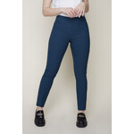 Woven Knit Pant w/ Textured Print in Lagoon Blue