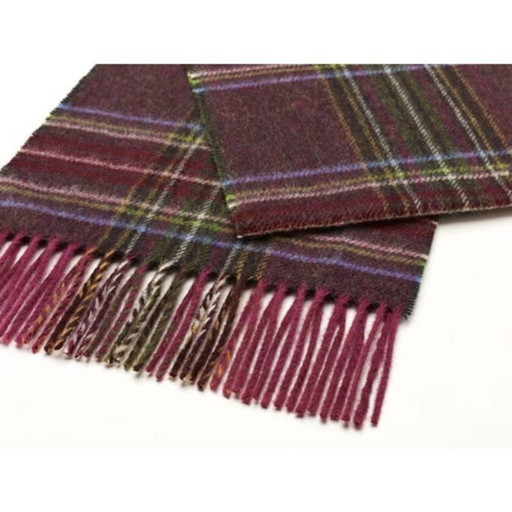 Bronte Moon Country Check Deep Pink Scarf