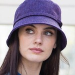 Emily Hat in Purple Chevron