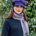 Bronte Moon Irish Newsboy Cap in Purple Chevron