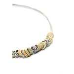 Sea Lily Silver Wire Necklace w/ Silver and Gold Rings and Crystals