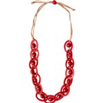 Organic Tagua Jewelry Pili Tagua Necklace in Red