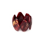 Organic Tagua Jewelry Brickell Tagua Bracelet in Burgundy