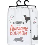 Primitives by Kathy Awesome Dog Mom Kitchen Towel