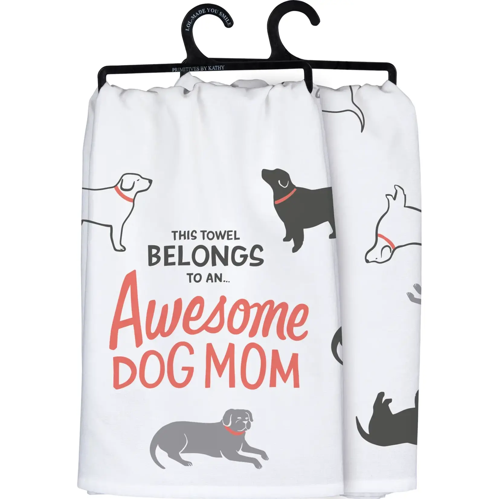 Primitives by Kathy Awesome Dog Mom Kitchen Towel