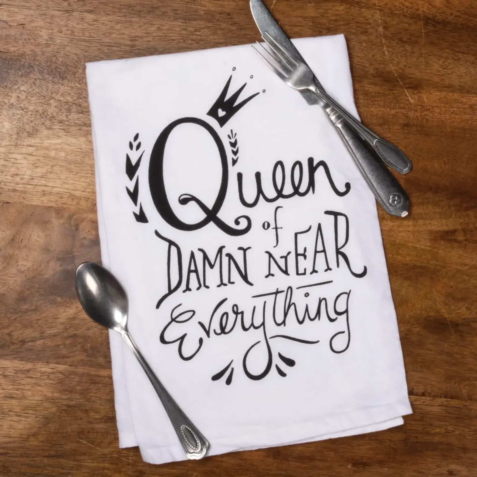 Primitives by Kathy Queen of Damn Near Everything Kitchen Towel