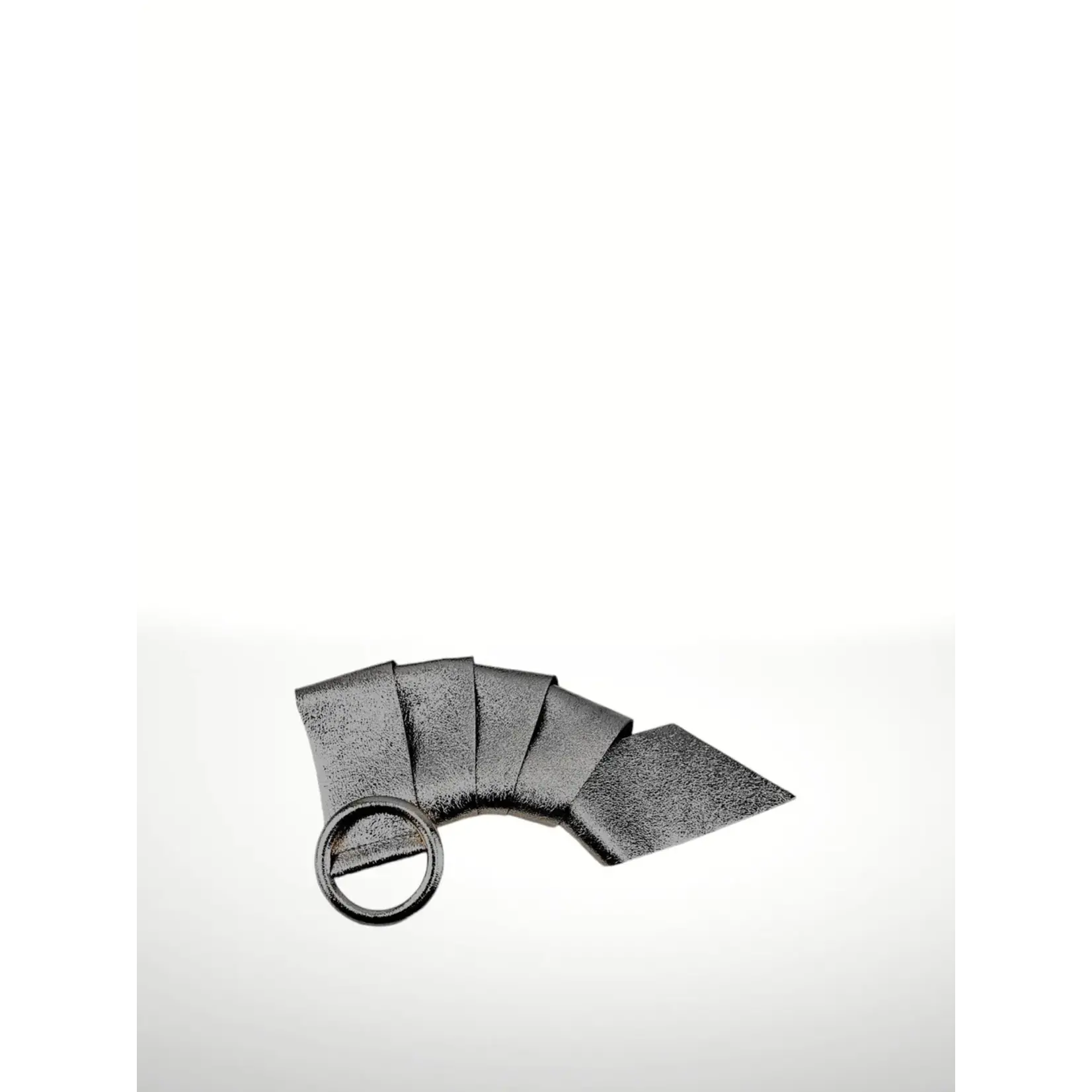 Claudia Italian Made Leather Belt in Lead