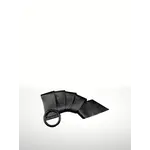 Claudia Italian Made Leather Belt in Metallic Black