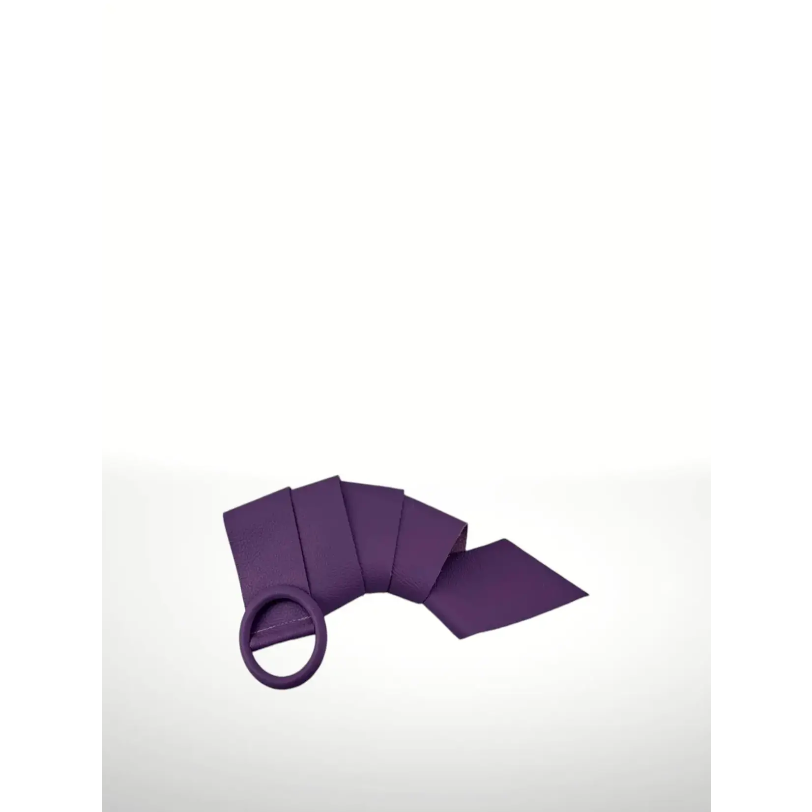 Claudia Italian Made Leather Belt in Mulberry