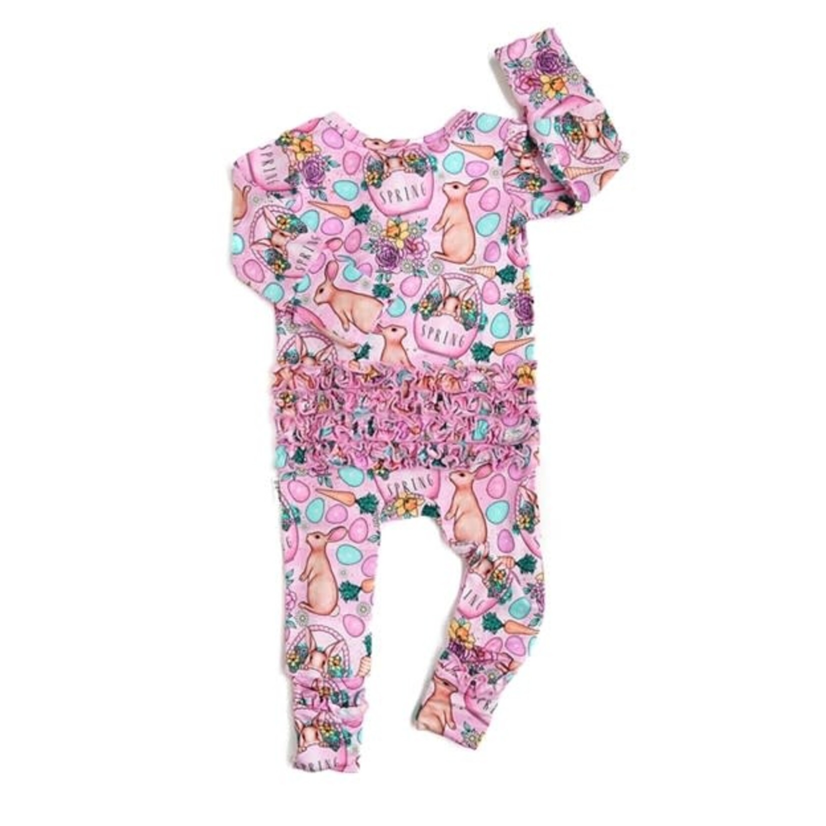 Gigi and Max Sleepy Pajamas Baby Ruffle in Lily