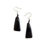 Organic Tagua Jewelry Bruna Tagua Earrings in Onyx Black