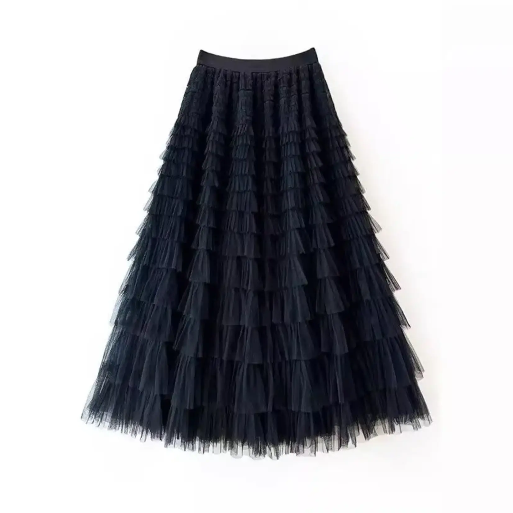 Tulle Puffy Midi Skirt In Black Molly s Meanderings