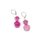 Sea Lily Magenta Mother of Pearl Earring