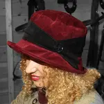 Peak & Brim Hats Kitty Burgundy Small Brimmed Ladies Cloche Style Hat
