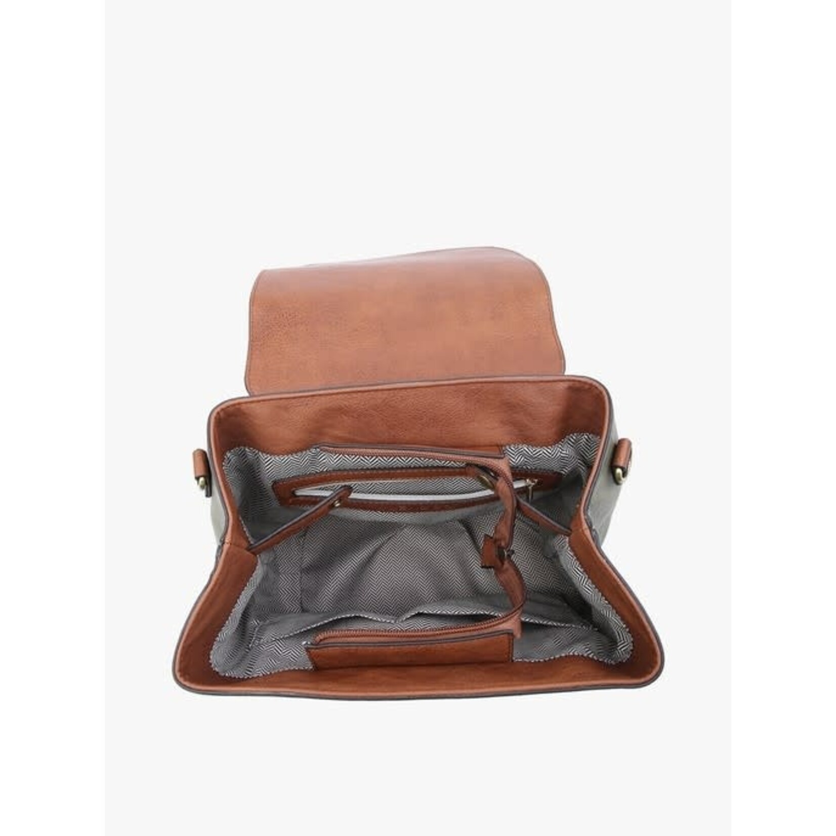 Jen & Co Brooks Corduroy Convertible Backpack in Brown