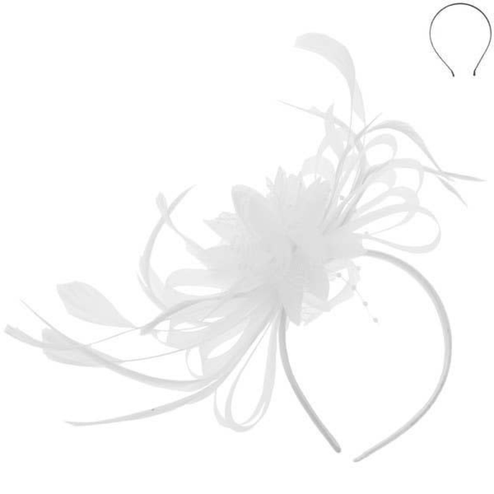 Headband Cluster Loop Daisy Flower Headband - White