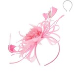 Headband Cluster Loop Daisy Flower Headband - Light Pink
