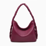 Jen & Co Delilah Knotted Detail Hobo w/ Knotted Handle - Plum