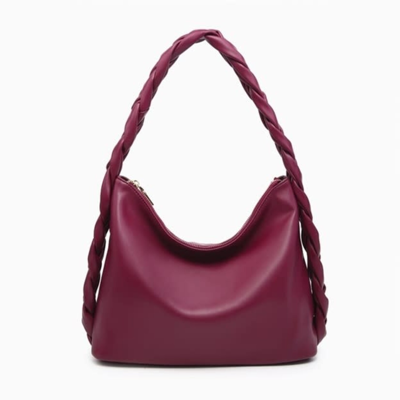 Jen & Co Delilah Knotted Detail Hobo w/ Knotted Handle - Plum