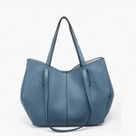 Jen & Co Celeste Distressed Hobo w/ Dual Handles in Steel Blue